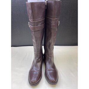 Mark Fisher Women's Brown Leather Riding Boots/Shoes Size 7.5M SKU 5819